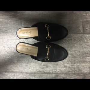 Black Bamboo Mules